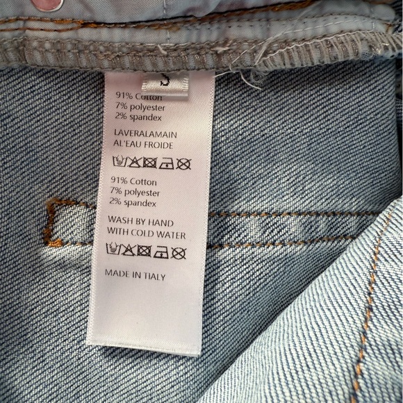 Alexander Wang  diffusion High Rise Relaxed Fit Blue Denim Jeans Apple Logo Sz S - Picture 6 of 7